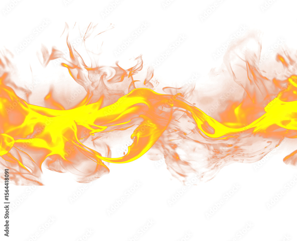 Poster isolated fire element intense heat and bright light dynamic motion and energetic display transparent