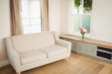 Sofa against window at home