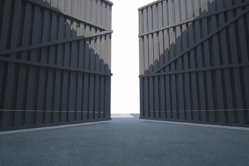 Large doors opening to light