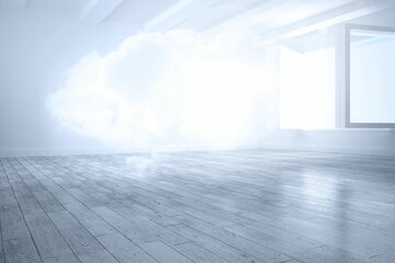 Room with holographic cloud