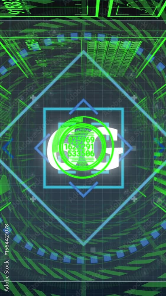 Poster animation of 6g and diverse data in digital space
