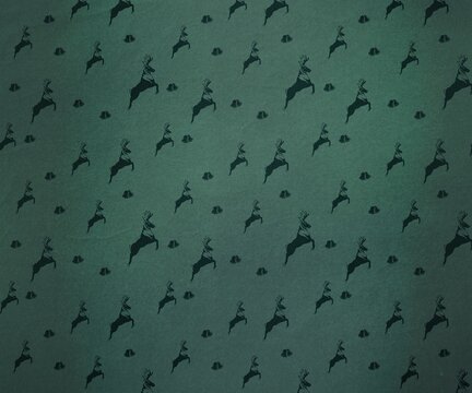 Fototapeta Digitally generated Green reindeer pattern