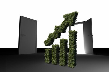 Topiary of graph with doors on floor