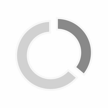 Naklejki Digitally generated image of gray donut chart