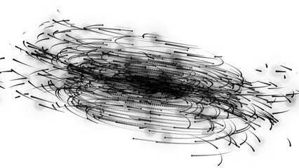 Abstract shiny black explode motion background with dots