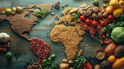 Hunger relief initiatives visual showing food insecurity solutions, global aid, emergency distribution, nonprofit action, sustainable agriculture, health improvement, policy reform