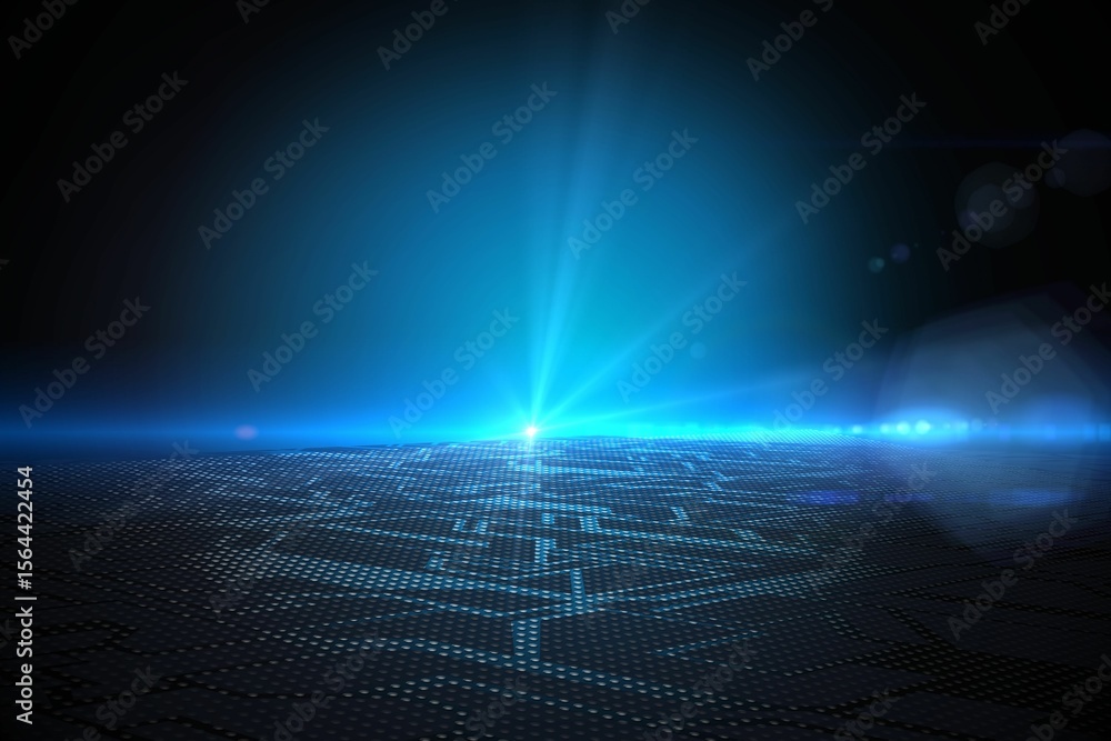 Poster circuit board on technical background