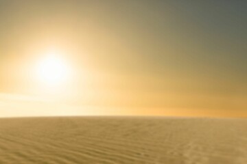 Obraz premium Idyllic shot of desert during sunset