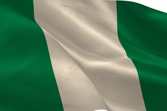 Naklejki Digitally generated nigerian national flag