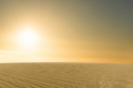 Fototapeta Idyllic shot of desert during sunset