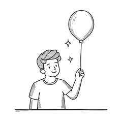 A balloon slipping from a childs grasp and floating upward