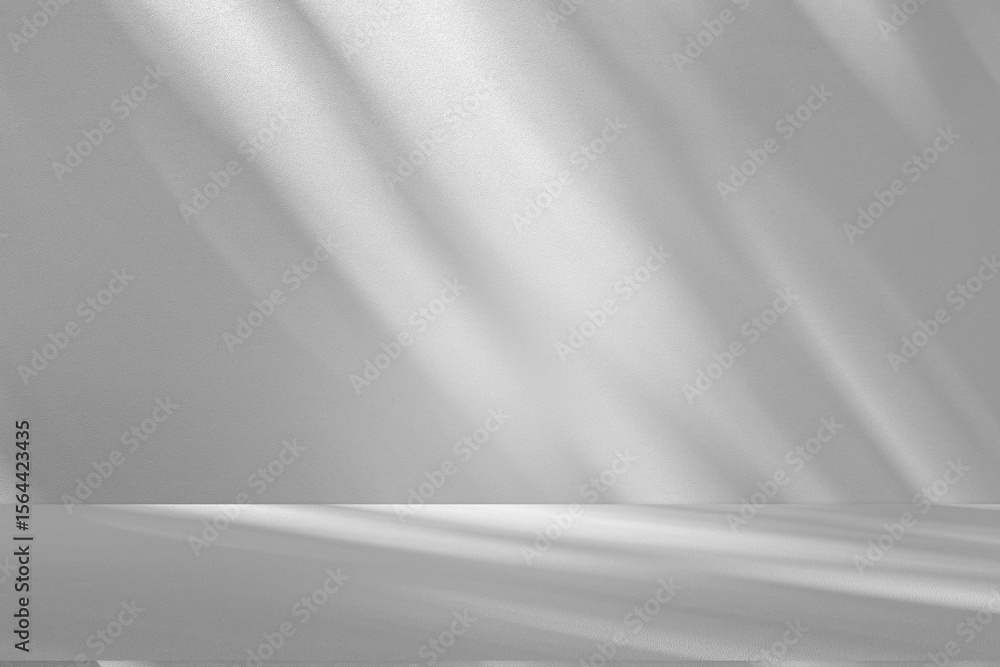 Leinwandbilder wall interior background, studio and backdrops show products.with shadow from window color white and