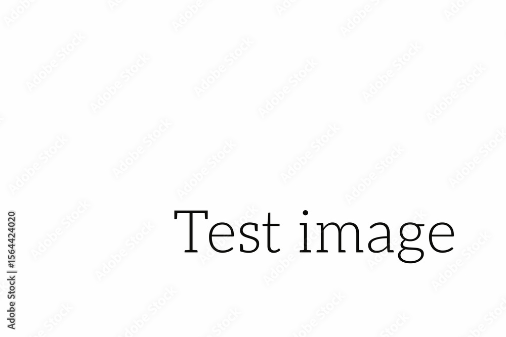Poster digitally composite image of test image text