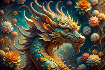 Fototapeta premium chinese style dragon