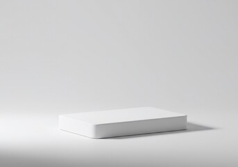 A blank product mockup on a sleek, white background with soft shadows, perfect for branding