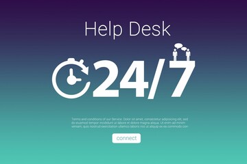 Icons with help desk text