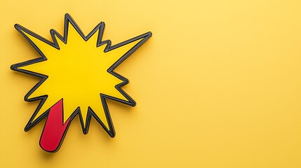 Yellow Explosion Graphic Design With Red Center