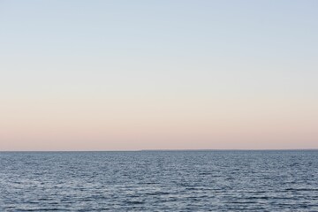 Beautiful sea horizon at dusk