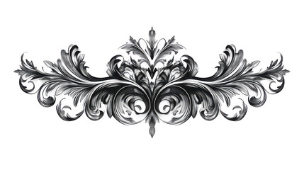 Elegant Decorative Frame Design Element Isolated on White Background