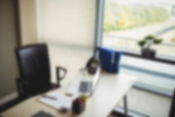 Empty chair and desk in modern office