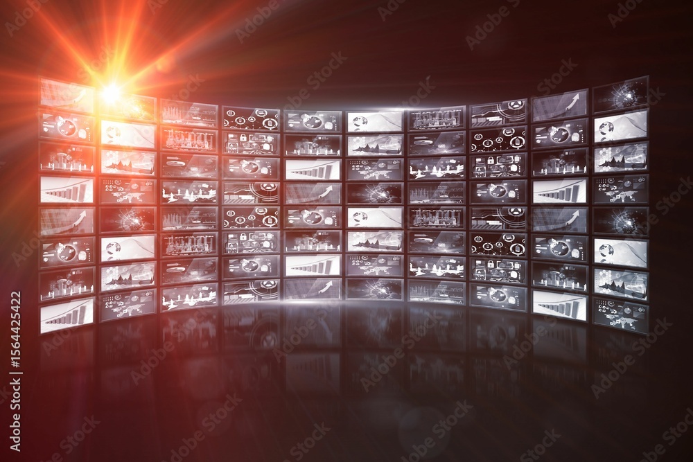 Poster digital composite image of various computer screens
