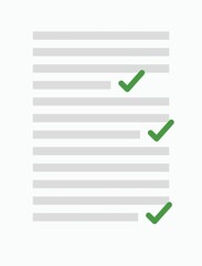 Digitally generated icon of marksheet
