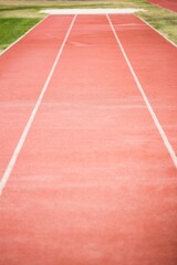 Focus of race track outdoor