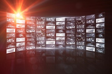 Digital composite image of various computer screens