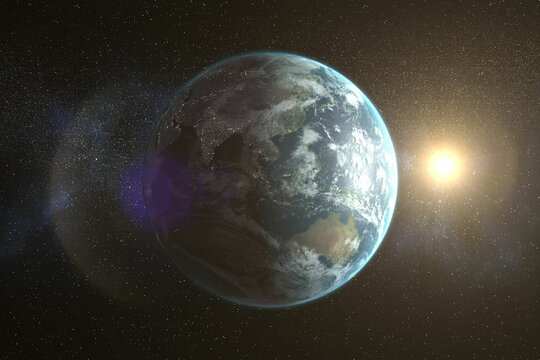 Naklejki Image of earth on the space