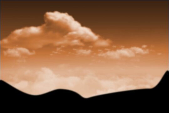 Fototapeta Tranquil scene of silhouette mountain