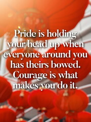 Inspirational life quote on blurry background.