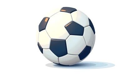 Fototapeta premium Football icon in flat style. Vector Soccer ball on transparent background.