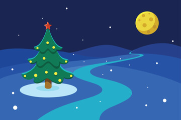 Fototapeta premium winter landscape with snow