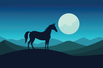 horse on the mountain