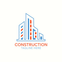 Construction logo design template