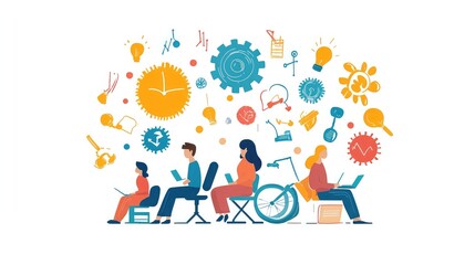 Inclusive education concept showing accessible learning, special education support, equity in classrooms, cultural inclusion, disability rights, curriculum reform, equal opportunity