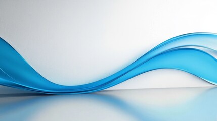 The dynamic feel of a blue swoosh graphic on an urban wall.