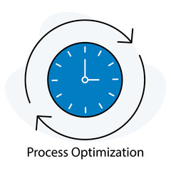 Process Optimization icon, Maximizing Efficiency Through Process Optimization, Streamlined Success: Optimizing Workflows for Peak Performance, color