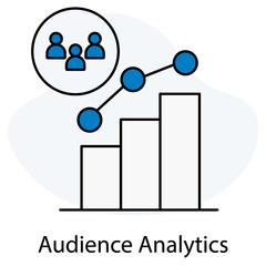 Audience Analytics icon, Unlocking Insights Understanding Your Audience Through Analytics, Data-Driven Engagement Mastering Audience Behavior for Better Results