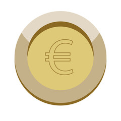 3d Euro Coin