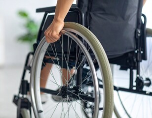 Obraz premium disabled man in wheelchair