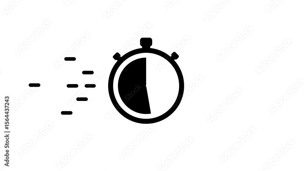 Poster fastest stopwatch timer icon . alarm clock symbol . stopwatch sign. hours, minutes and seconds conce