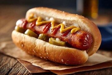 Classic Hot Dog , processed food , Generative AI