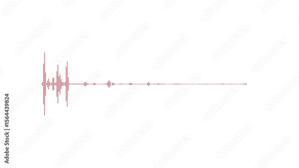 Poster audio waveform animation shows sound frequency. sound waves move with rhythm and beat. digital lines