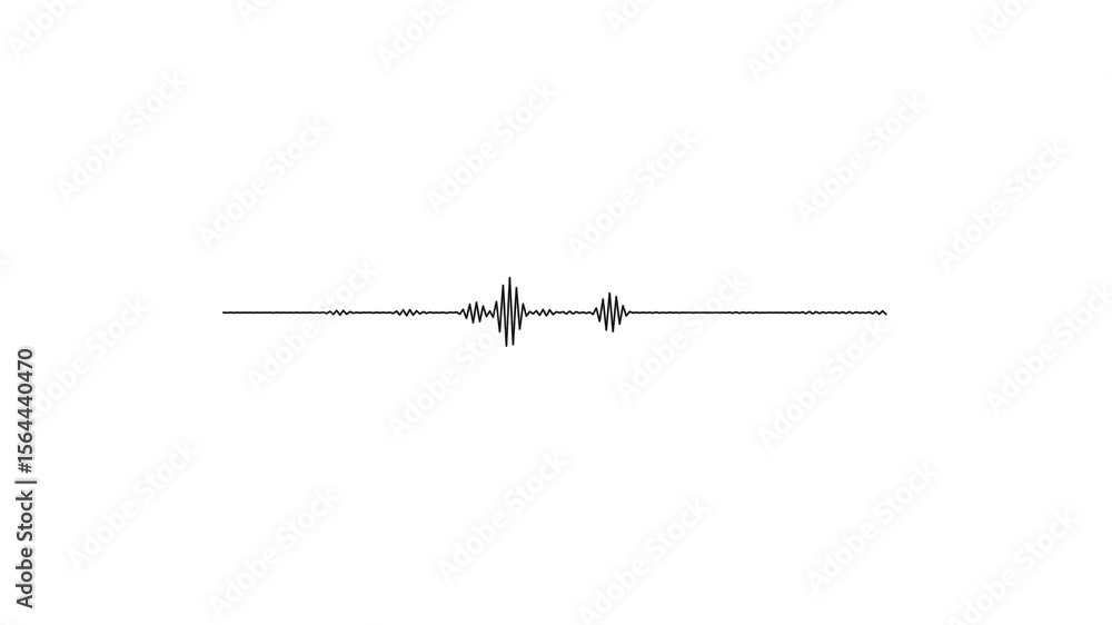 Poster visual representation of a sound wave on a white background in modern style. sound wave shows audio 