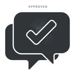 Vector Video Chat Icon. Customizable Glyph Style Speech Symbol

