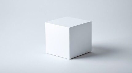 Blank White Cube Box Mockup