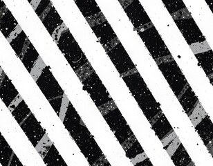 create a geometric pattern featuring black and white stripes on a monochrome grunge background design for decor print background in uhd format