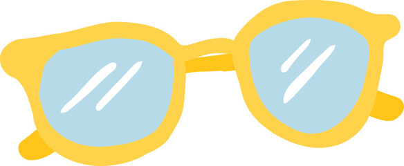 Yellow Sunglasses Clipart, Cute Summer Glasses Illustration   © ChonnieArtwork 
