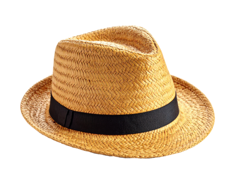 Light brown straw fedora hat suits summer fashion editorials, beachwear articles, and relaxed lifestyle blogs. Ideal accessory for stylish outfits.